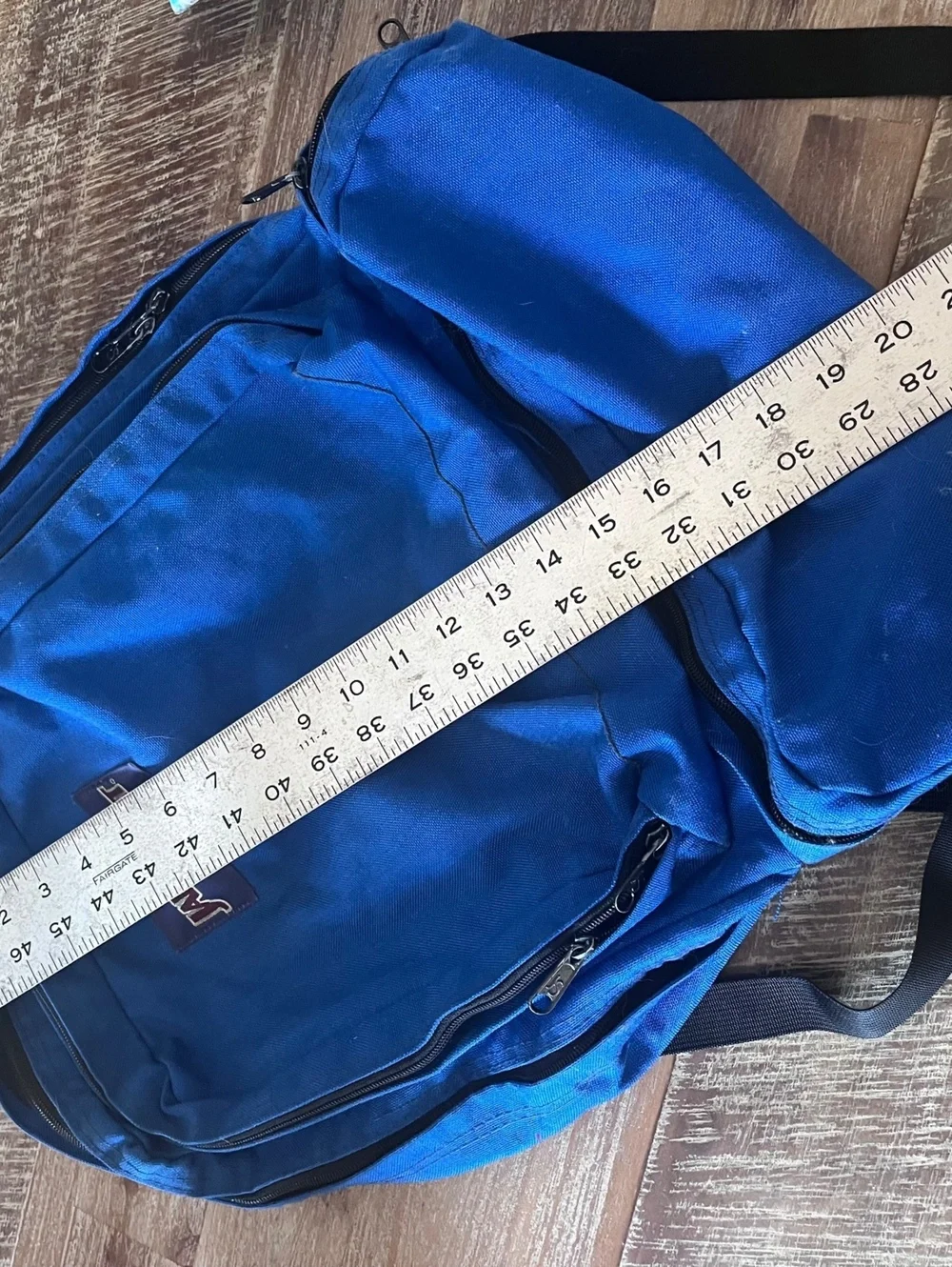 Vintage JanSport Backpack Made in USA Blue Multi Pocket 80s 90s School Bag